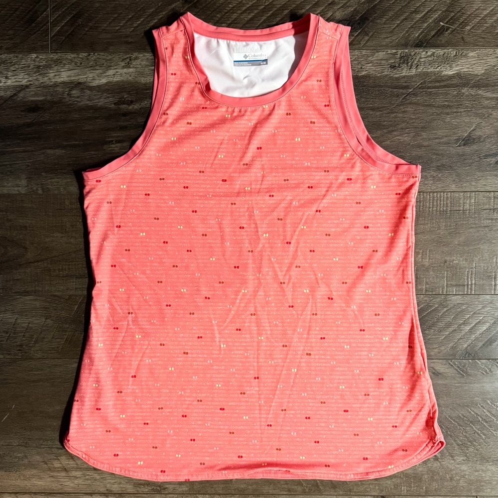 Columbia Peach Cloud Between Lines Omni Freeze Tank Top | Medium 🧺 - Picture 1 of 4
